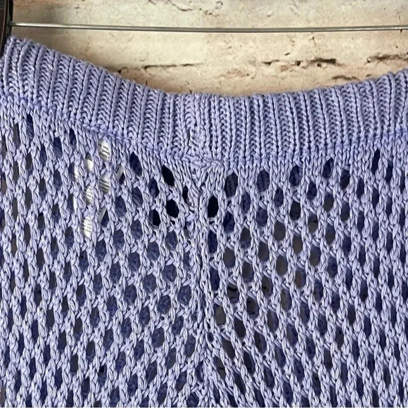 The Ragged Priest Wide Leg LIVEWIRE Pants Light Purple Open Knit Acrylic XS/S - Picture 8 of 10